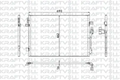 KRAFTVOLL 08060219 Klima Radyatoru Dodge Journey 08> Otomatık