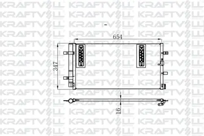 KRAFTVOLL 08060222 Klima Radyatoru Kondansor Audı A4 1,8 Tfsı 2,0tdı 08> 674×334×16  Oto/Mek Sanzıman