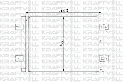 KRAFTVOLL 08060104 Klima Radyatoru (Kondanser) Dacıa Duster Logan Iı Sandero Iı  Lodgy 1.2 , 1.4 , 1.5 Dcı 1.6