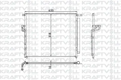 KRAFTVOLL 08060123 Klima Radyatoru Ranger 2,2 Tdcı 2011 -> Mazda B2500 2,2 - 2,5 Tdcı 2011 ->