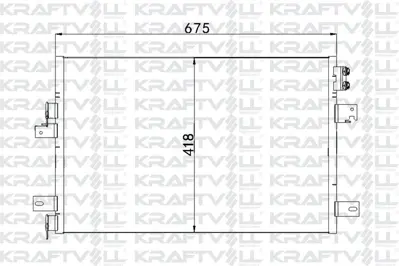 KRAFTVOLL 08060216 Klima Radyatoru Jeep Compass 2.0 Crd 06> Dodge Avenger 2.4 07>14 Chrysler Sebrıng 2.7 07>10