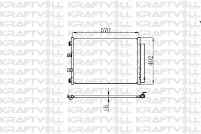 KRAFTVOLL 08060165 Klima Radyatoru (Kondanser) Focus Iıı 1.0 Ecoboost / 1.6tdcı 11 />  Grand C-Max (Dxa/Cb7, Dxa/Ceu)  