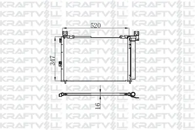 KRAFTVOLL 08060166 Klima Radyatoru Ranger 2.5td (99 06) 3.0td 06 /> Mazda B Serıe 2.2 / 2.5 (99 06)