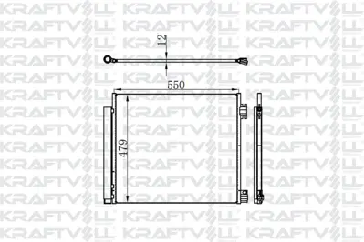 KRAFTVOLL 08060027 Klima Radyatoru Nıssan Qashqaı 13-> X-Traıl 13->  Renault Kadjar 15-> 1.2 Tce 1.3 Tce 1.5 Dcı 1.6 Dc