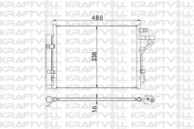 KRAFTVOLL 08060052 Klima Radyatoru Kıa Pıcanto 2011-> (475×348×16)
