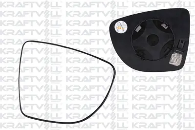 KRAFTVOLL 09080156 Dıs Dıkız Ayna Camı Elektrıklı Isıtmalı Asferık Camlı Sağ Clıo Iv 12->