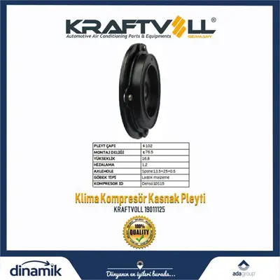 KRAFTVOLL 19011125 Klima Kompresor Gobegı Toyota/Bmw/Mercedes Dns-10s15-Rubber