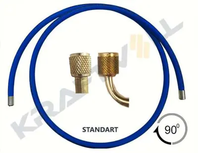 KRAFTVOLL 19015173 Klima Gaz Basma Hortumu  4000 Mm F 1/4 D * F 1/4 90° Mavı Standart