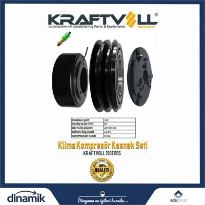 KRAFTVOLL 19011105 Klima Kompresor Kasnak Seti 12v 5h14 Volvo Scanıa Fh P G R T