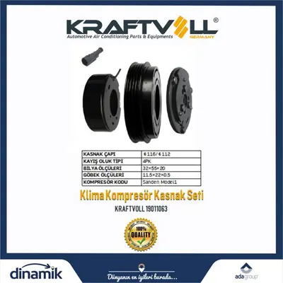 KRAFTVOLL 19011063 Klima Kompresor Kasnak Seti Fıat Ducato/Iveco Daıly