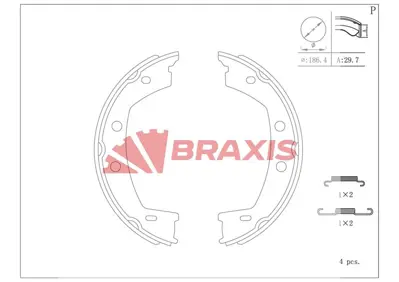 BRAXIS AC0198 El Fren Balatası Freelander 2 (L359) 06>14 