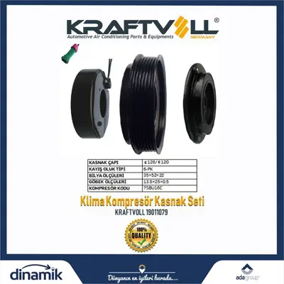 KRAFTVOLL 19011079 Klima Kompresor Kasnak Seti Vw Psassat V / Audı A4-S4