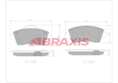 BRAXIS AA0769 On Fren Balatası Volvo Xc40 17 > 16jant GM 