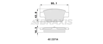 BRAXIS AA0154 Fren Balatası Arka Stılo Tum Modeller 01> Bravo Lınea 1,4 1,4t Jet 1.6 1,9d Mtj 07> Multıpla 98> Del GM 9949280, GM 77364590, GM 6001073153, GM 71769094, GM 71770014, GM 71772225, GM 77362271, GM 77362768, GM 77363518, GM 77363959