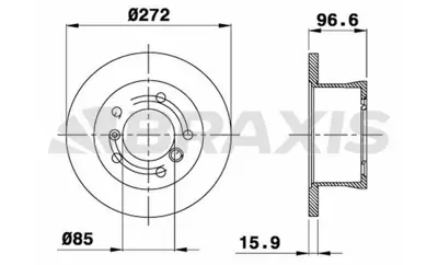 BRAXIS AD0256 Fren Dıskı Arka Sprınter 96> Lt28 Lt46 Lt35 96> G-Class W461 09> W463 11> GM A9024230112, GM A9024230312, GM A9024230412, GM A9024230512, GM A9024230612, GM A902423061207, GM 9024230112, GM 9024230312, GM 9024230412, GM 9024230512