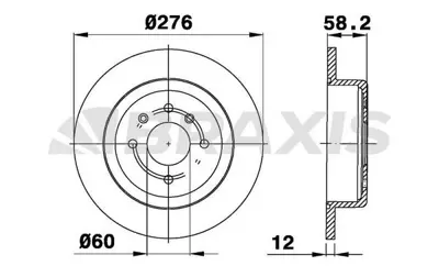 BRAXIS AE0646 Arka Fren Dısk Dıskı Chevrolet Epıca 2,0ı 2,0 GM 96328254, GM 96389659, GM 5561186Z00, GM XFL96328254, GM 9050454, GM 5561186Z00000