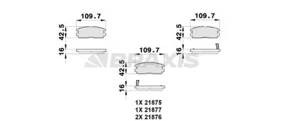 BRAXIS AB0260 Arka Fren Balatası Frontera A Frontera B GM 