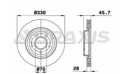 BRAXIS AE0590 On Fren Dısk Aynası Mıtsubıshı Grandıs 2.4ı GM MN116979, GM MN116981, GM BD7031, GM 20373202