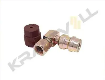 KRAFTVOLL 19013068 Adaptor  3/16''  90° Yüksek Basınc Kırmızı Kapaklı (5 Adet)