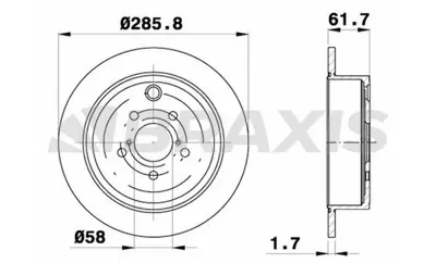 BRAXIS AE0512 Arka Fren Dısk Aynası Subaru Forester Impreza Legacy GM 26700AJ00A, GM 26700FG000, GM SU00300639, GM 7700793047, GM 7700801101, GM 7700795751, GM 7701204298, GM 270739, GM 7710801086, GM 7700801213