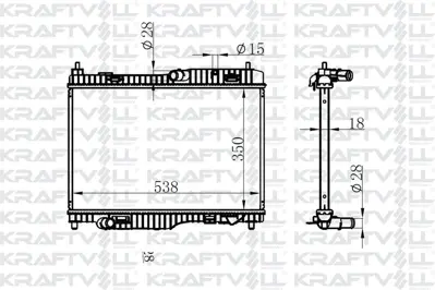 KRAFTVOLL 08040007 Motor Su Radyatoru Fıesta 1,4tdcı / 1,6tdcı / 1,5tdcı 08 /> B Max 1,5tdcı 1,6tdcı 12 /> Transıt Cour