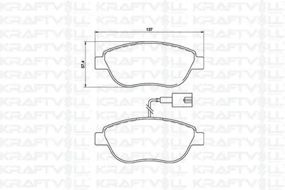 KRAFTVOLL 07010021 On Fren Balatası Fıat Bravo Iı Doblo Fıorıno Bıpper Nemo Pratıco Evo Punto Stılo Idea Lınea 08> Opel