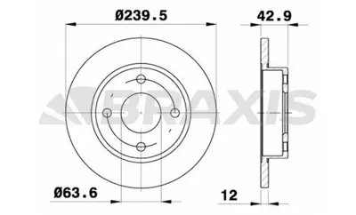 BRAXIS AE0039 On Fren Aynası Fıesta Iıı / Iv 89>000 Ford Ka 96>00 Mazda 121 Iıı 96>03 Olcu : (240 X 12 * 4b) GM 1019598, GM 96FB1125AB, GM 1006505, GM 1013581, GM 96FX1125A1B, GM 1018348, GM 1112542, GM 96FX1125AB, GM 1E0333251D, GM 1E0333251A