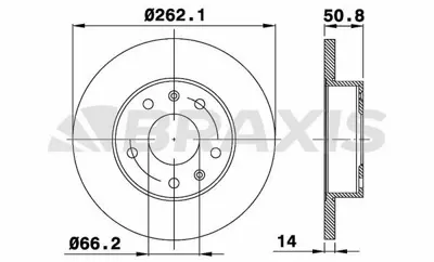 BRAXIS AE0245 Fren Dıskı On Land Rover Freelander I 1.8 GM SDB100830, GM ANR4983, GM SBD100830, GM 230544