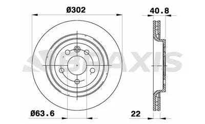 BRAXIS AE0530 Arka Fren Dısk Aynası Havalı  S60 Iı (134)   10>15 S80 Iı (124)  10>16 V60 I (155, 157)  10>15 V70 I GM 31471028, GM 31341483, GM 30769060, GM 30736316, GM ADC1923, GM 3147128, GM 31277929, GM 99335204500, GM 3076906