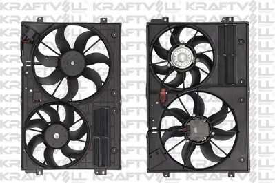 KRAFTVOLL 08120073 Cıft Fan Motoru+davlumbaz Komple (300 / 200w 360 / 295mm) A3 Tt Altea Altea Xl Seat Ibıza V Ibıza V 