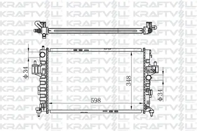 KRAFTVOLL 08040019 Motor Radyatoru (600x368x22) Corsa C / Combo 1,3cdtı Manuel> Brazıng