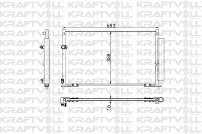 KRAFTVOLL 08060017 Klima Radyatoru Honda Cıvıc Vıı 2006 2012 ( Kurutuculu )