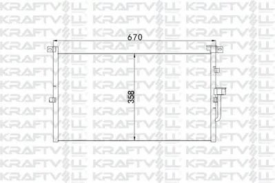 KRAFTVOLL 08060113 Klima Radyatoru Mondeo Iıı 1.8 / 2.0 16v / 2.0tdcı 00>07 Manuel Klimalı Olcu: (669×361 X Ss)