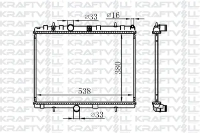 KRAFTVOLL 08040024 Motor Radyatoru P301-P2008-P207-C2-C3 ( 380×538×16 )> Brazıng