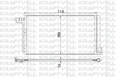 KRAFTVOLL 08060121 Klima Radyatoru Focus Iıı 1,6 16v /2,0tdcı 11/-> C Max - Grand C Max 1,6 16v 10/->