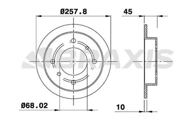 BRAXIS AE0262 Arka Fren Dısk Aynası Duz Prımera P10 P11 96>02 1.6 2.0 Almera Iı 1.5 00>06 258x4 GM 432065M311, GM 4320659J01, GM 532065M311, GM 4320699J01, GM 4320699J00, GM 4320299J01, GM 43206014VA, GM D320699J0AVA, GM 4320642R03, GM 440603F025