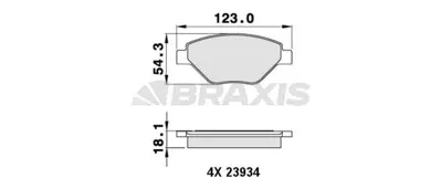 BRAXIS AA0236 On Fren Balatası Megane Iı 1.4 16v Sedan (11 / 02 ) Scenıc Iı 1.4 (06 / 03 ) GM 410609192R, GM 7701207673, GM 770120673, GM 8671016189, GM 8660004602, GM 77363782, GM 98845340, GM 446628080, GM 446642010, GM 446642020