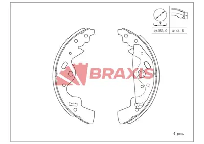 BRAXIS AC0224 El Fren Balatası Arka Freelander I