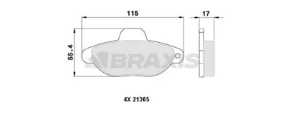 BRAXIS AA0109 On Fren Balatası Fıat Cınquecento