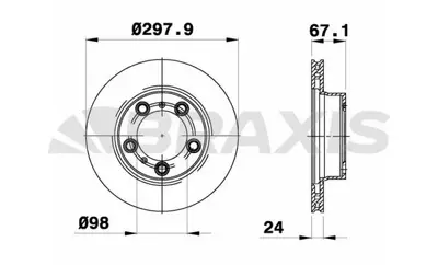 BRAXIS AD1074 On Fren Dısk Aynası Sol Havalı Boxster 987 2.7 04>09 2.9 09>12 Cayman 987 2.7 06>09 GM 98735140101, GM 98735140201, GM 986351401, GM 98635140105