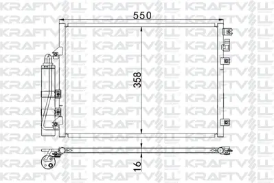 KRAFTVOLL 08060108 Klima Radyatoru (Kondanser) Renault Clıo Iı ,Symbol Iı, Clıo Symbol I Kangoo 1.2 1.4 1.5 Dcı 1.6 1.9