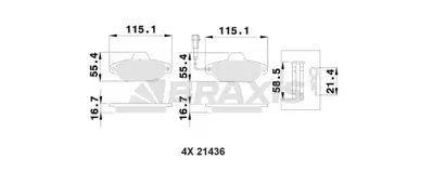 BRAXIS AB0028 On Fren Balatası 500 07> 1.2 500 07> 500 Fıat Sıena Albea Lınea 07> Doblo Cargo Fıorıno 08> Bravo Iı GM 77364635, GM 77365306, GM 77365816, GM BS512K021BA, GM 1559698, GM 1669578, GM 1675620, GM 1731172, GM 9S512K021BB, GM 9S512K021BC