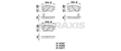 BRAXIS AB0066 On Fren Balatası Hyundaı Atos 03-> GM 58101020A10