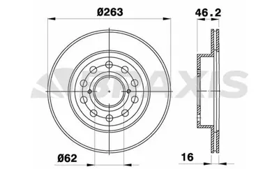 BRAXIS AE0786 Arka Fren Dısk Aynası Toyota Mr2 2.0ı GM 4243117030, GM 4243117040