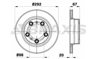 BRAXIS AE0626 Arka Fren Dısk Aynası Havalı Boxster 986 2.5 5.7 96>04 GM 98635240104, GM 98635240103, GM 986352401, GM 272276, GM 2722767, GM 31262095