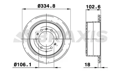 BRAXIS AD1004 Arka Fren Dısk Aynası Toyota Land Cruıser 4.2d GM 4243160170, GM 4243160171, GM 4243160180, GM 4243160190, GM 4243160200, GM 4243160201, GM 4243160080, GM 4243160130, GM 4243160270, GM 4243160295