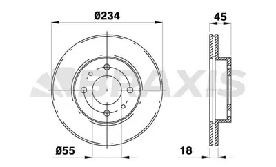 BRAXIS AE0424 On Fren Aynası Havalı Mazda 323 89-96 Mazda 121 1.1 / 1.3 16v / 1.5ı 16v 91-96 (235mm) GM B4583325XA, GM B4583325X, GM B25Y3325XB, GM B4583325XD, GM B4583325XC, GM B5Y23325XC, GM NA013325X, GM NA013325XA, GM NA013325XC, GM NA013325XD