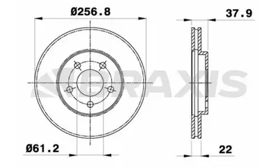 BRAXIS AE0654 On Fren Dıskı Chrysler Neon (Pl) 94>00 Neon Iı 01>06 GM 5273038AA