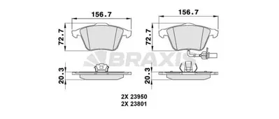 BRAXIS AB0087 On Fren Balatası Fıslı A6 4f2 3.2fsı / 4.2 Quattro 05 / 04> A6 Avant (4f5) 3.2fsı / 4.2 Quattro 03 / GM 4E0698151A, GM 4E0698151B, GM 4E0698151E, GM 4E0698151J, GM 4E0698151K, GM 4E0698151, GM 4E4698151, GM 4E4698151A, GM 1K0698151, GM 3C0698151B