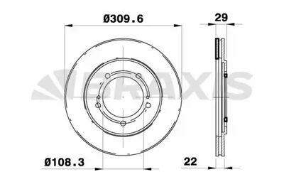 BRAXIS AE0311 On Fren Dısk Aynası Havalı Grand Vıtara 98>05 310x5 GM 5521165D10, GM 5521165D11, GM 5521165D12, GM 5521165D21, GM 5521165D13, GM 5521165D14, GM 5521165D14000, GM 5521165D13000, GM 5521165D12000, GM 5521165D11000